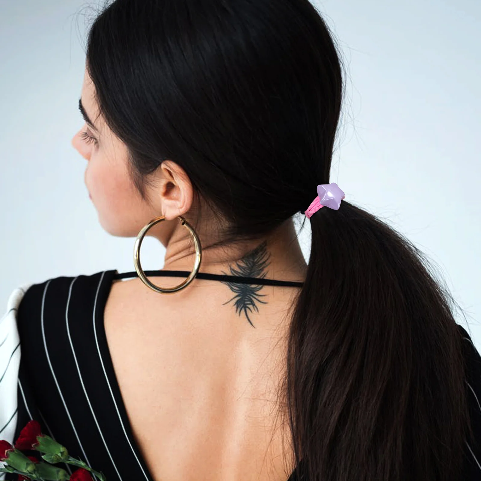 14Pcs Hair Ties Elastic Colorful Star Charms Soft Non Slip Small Hair Elastics for Sport Party Use Ponytail Holders
14Pcs Hair Ties Elastic Colorful Star Charms Soft Non Slip Small Hair Elastics for Sport Party Use Ponytail Holders