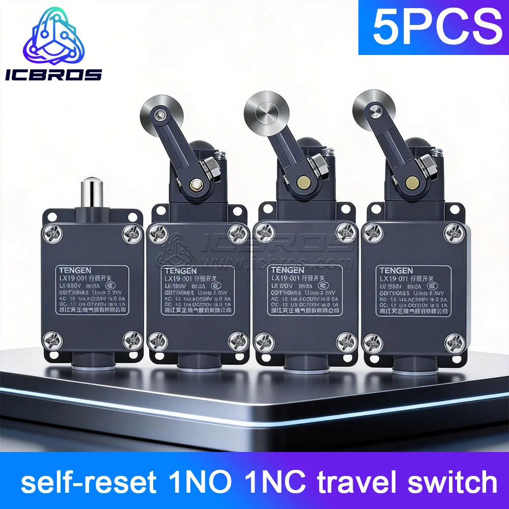 5pcs LX19-001 Micro limit switch Momentary Switch LX19-K LX19-111 LX19-121 LX19-131 self-reset 1NO 1NC travel switch
5pcs LX19-001 Micro limit switch Momentary Switch LX19-K LX19-111 LX19-121 LX19-131 self-reset 1NO 1NC travel switch