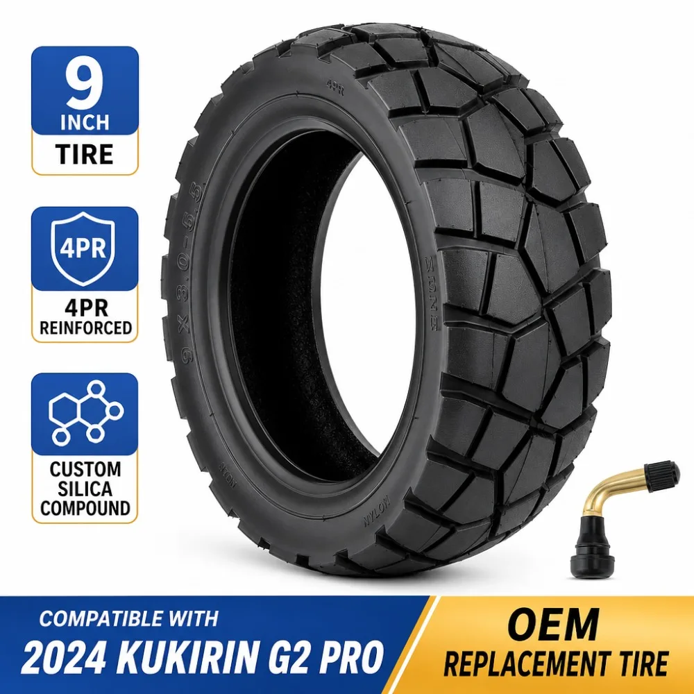 9*3.0-5.5 Off-road Vacuum Tires Are Suitable for The 9-inch Front and Rear Tires of The 2024 New KuKirin G2Pro Electric Scooter
9*3.0-5.5 Off-road Vacuum Tires Are Suitable for The 9-inch Front and Rear Tires of The 2024 New KuKirin G2Pro Electric Scooter
