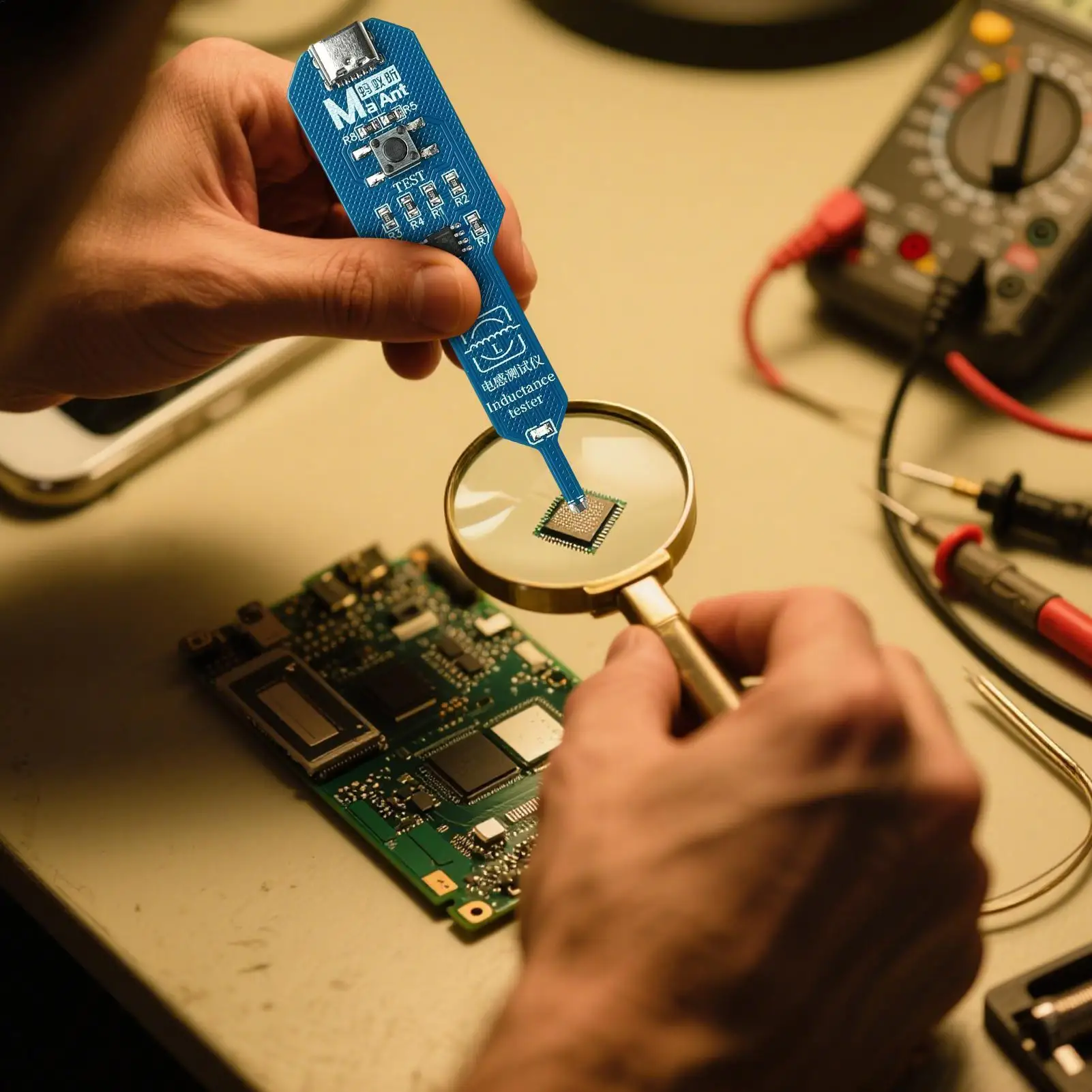 Quick Fault Detection Inductance Tester Mainboard Coil Tester Induction Detector Electromagnetic Sensor for Electronics Repair
Quick Fault Detection Inductance Tester Mainboard Coil Tester Induction Detector Electromagnetic Sensor for Electronics Repair