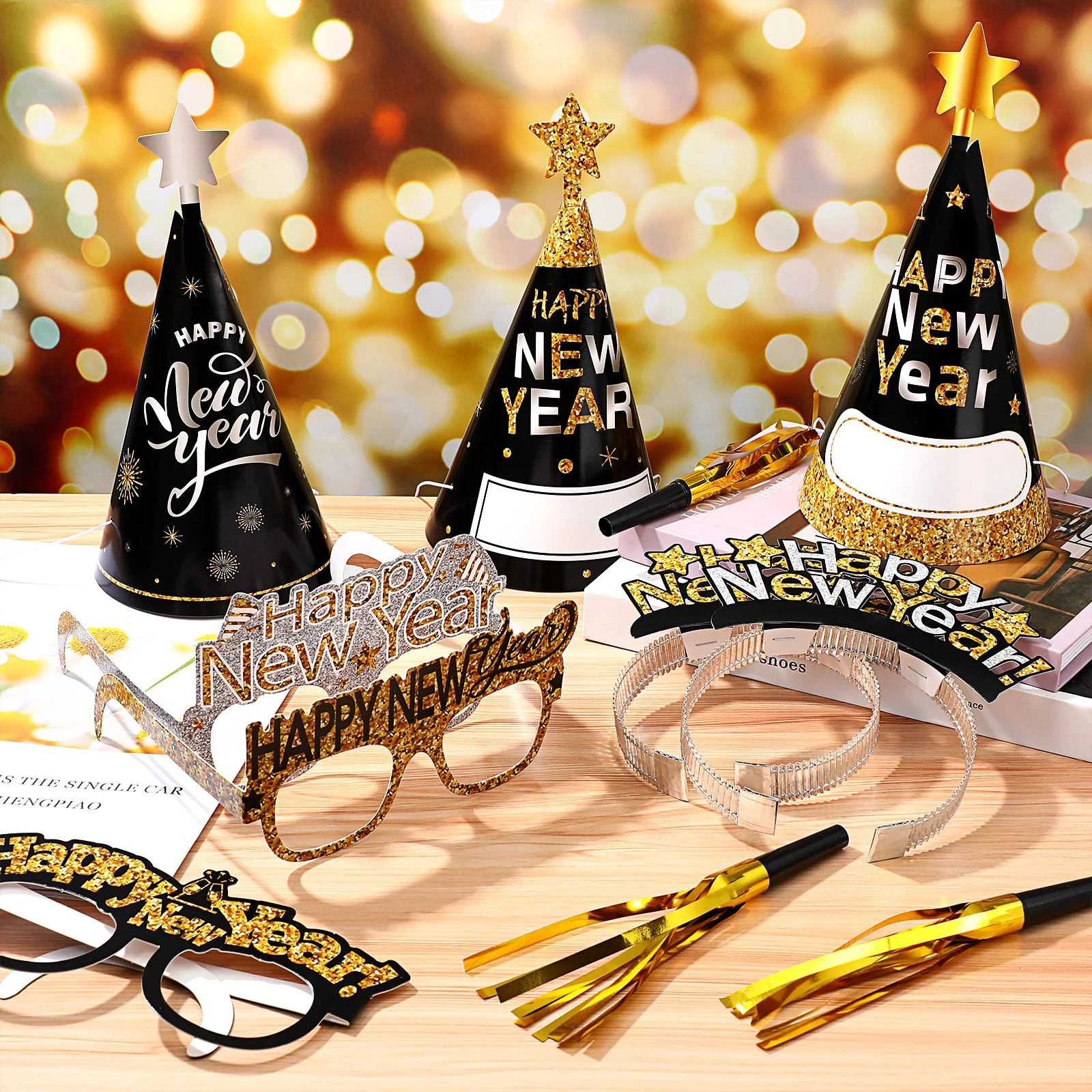New Year Party Set Photo Props Hat Eve Kit Happy Adult Christmas Headbands Lightweight Wear Resistant Long Lasting New Years
New Year Party Set Photo Props Hat Eve Kit Happy Adult Christmas Headbands Lightweight Wear Resistant Long Lasting New Years