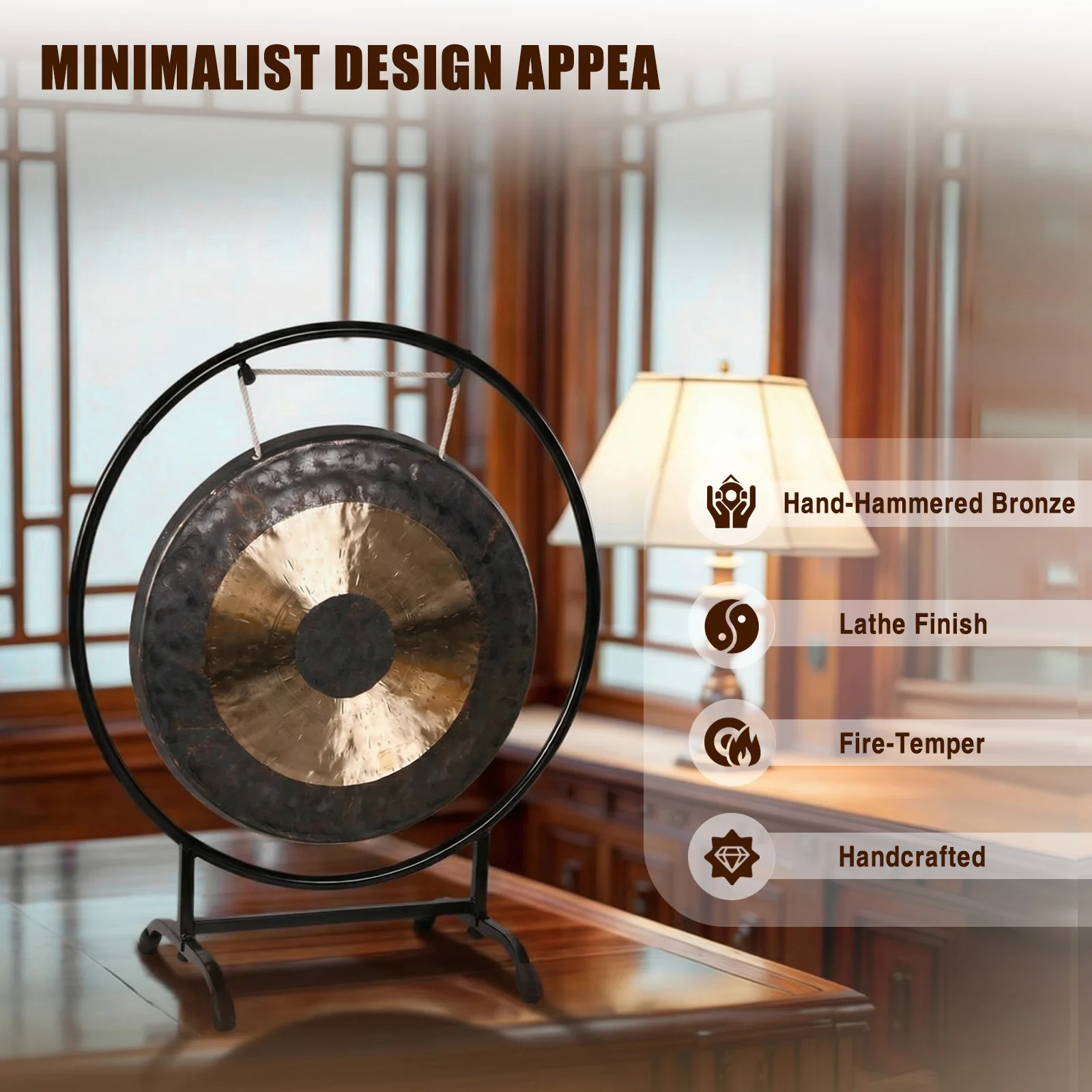 18in Gong Percussion Instrument on The Seaside C-Stand Traditional Gong with Mallet Great for Various Small Spaces
18in Gong Percussion Instrument on The Seaside C-Stand Traditional Gong with Mallet Great for Various Small Spaces