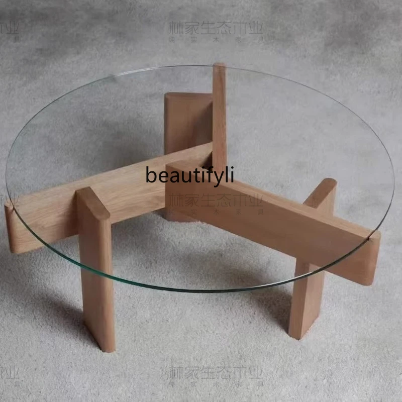 Wabi Sandy Wind Simple Solid Wood Coffee Table Homestay Coffee Table Tempered, Round Household Small Apartment Tea Table
Wabi Sandy Wind Simple Solid Wood Coffee Table Homestay Coffee Table Tempered, Round Household Small Apartment Tea Table