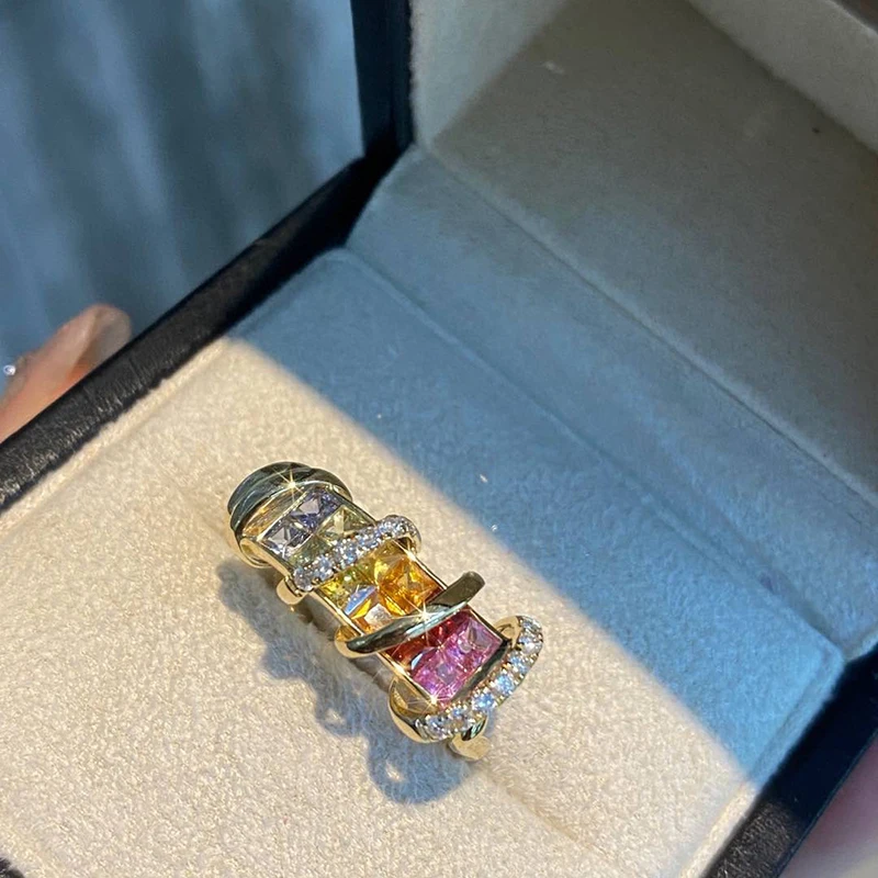 Aazuo Real Jewelry 18K Solid Gold Natrual Sapphires Real Diamonds Rainbow Ring Gifted For Woman Wedding Day Deluxe Banquet Party
Aazuo Real Jewelry 18K Solid Gold Natrual Sapphires Real Diamonds Rainbow Ring Gifted For Woman Wedding Day Deluxe Banquet Party