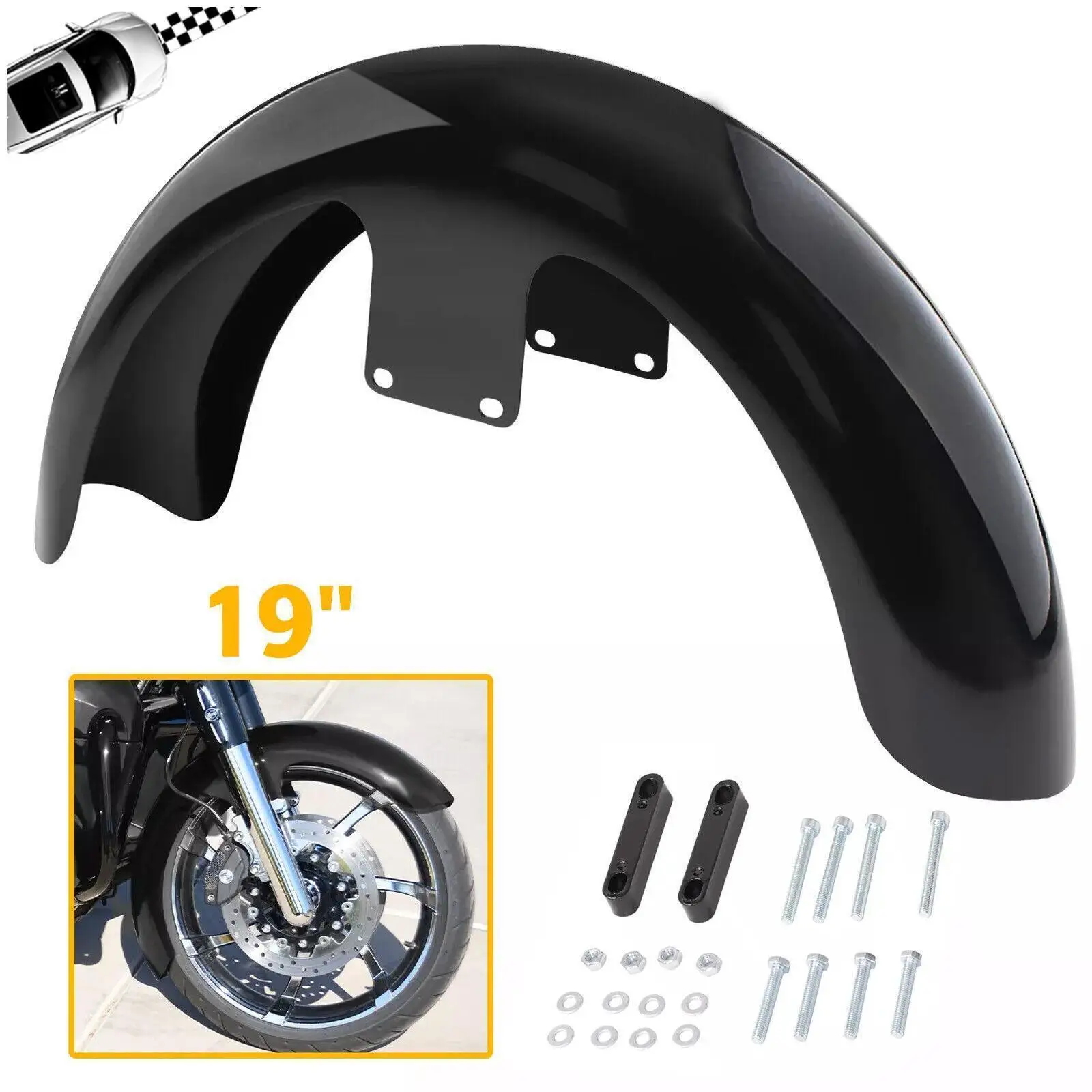 19" Wheel Wrap Front Fender For Harley Touring Street Road Glide Custom Baggers
19" Wheel Wrap Front Fender For Harley Touring Street Road Glide Custom Baggers