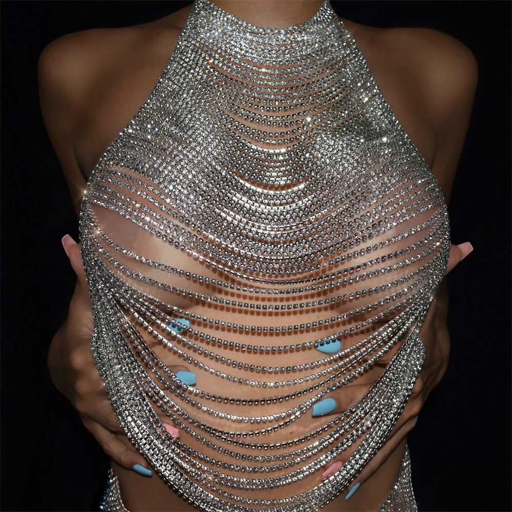 Atmospheric Shining Multi layer Rhinestone Chest Chain Jewelry Romantic Banquet Party Style Dress Dressing Jewelry Accessories
Atmospheric Shining Multi layer Rhinestone Chest Chain Jewelry Romantic Banquet Party Style Dress Dressing Jewelry Accessories