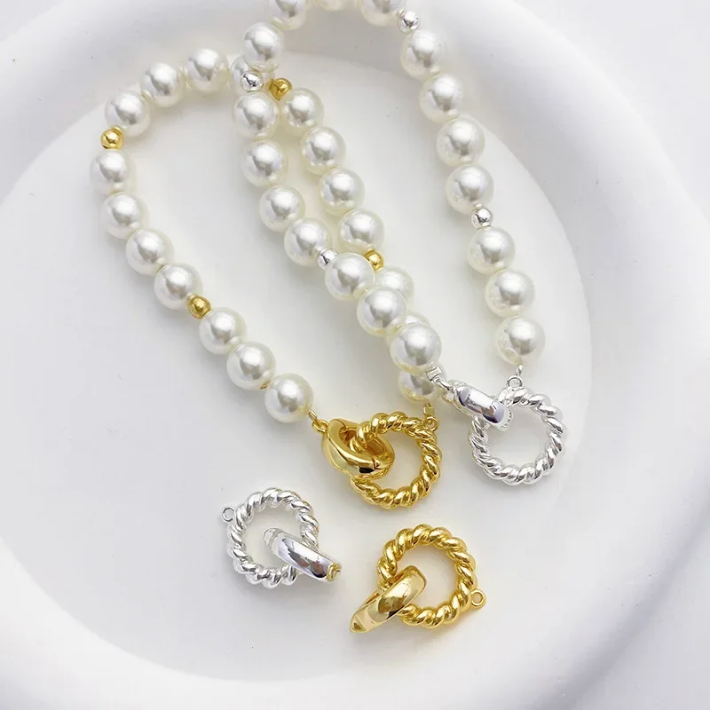 2Sets Brass 14K Gold Plated Round Twist Ring Pearl Enhancer Connector Clasp For Diy Bracelet Necklace Jewelry Making Accessories
2Sets Brass 14K Gold Plated Round Twist Ring Pearl Enhancer Connector Clasp For Diy Bracelet Necklace Jewelry Making Accessories