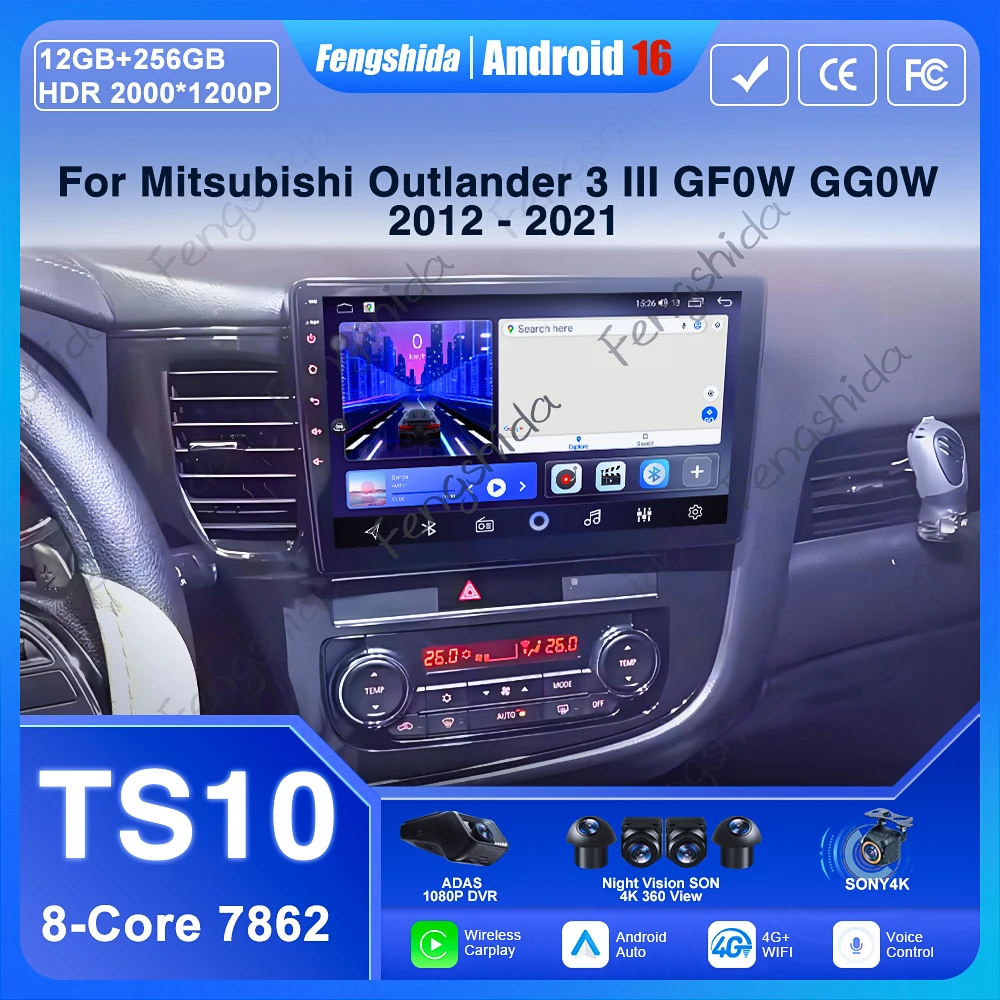 Автомобильная Мультимедийная система на Android 14 для Mitsubishi Outlander 3 III GF0W GG0W 2012-2018 2019 2020 2021 Carplay
Автомобильная Мультимедийная система на Android 14 для Mitsubishi Outlander 3 III GF0W GG0W 2012-2018 2019 2020 2021 Carplay