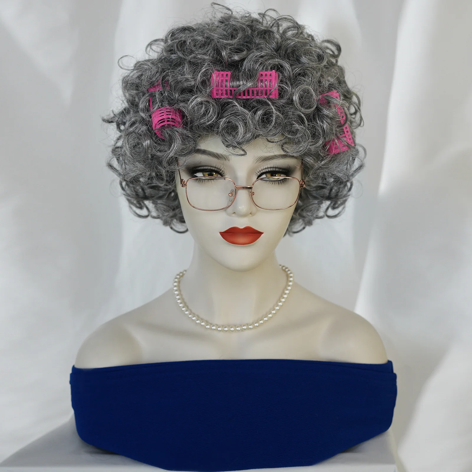 Синтетический серый вьющийся парик с розовыми бигуди — идеально подходит для Хэллоуина, костюмированных вечеринок, бабушкиного косплея
Синтетический серый вьющийся парик с розовыми бигуди — идеально подходит для Хэллоуина, костюмированных вечеринок, бабушкиного косплея