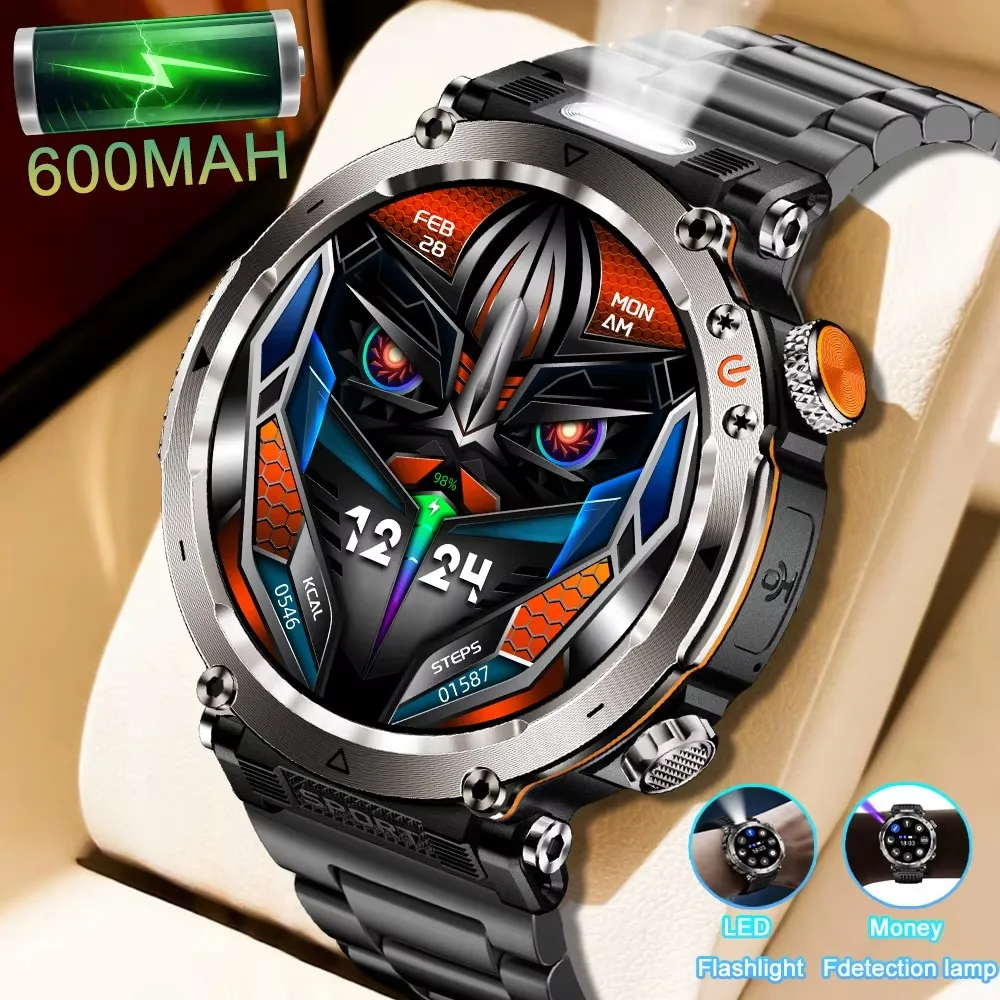 New Military Smart Watch Men Compass LED Flashlight 1.7 Inch Screen 600mAh large Battery Health monitor Sport BT Call Smartwatch
New Military Smart Watch Men Compass LED Flashlight 1.7 Inch Screen 600mAh large Battery Health monitor Sport BT Call Smartwatch