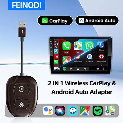 Wireless CarPlay and Android Auto Adapter 2 IN 1 for OEM Wired CarPlay & Wired Android Auto Cars Convert Wired to Wireless