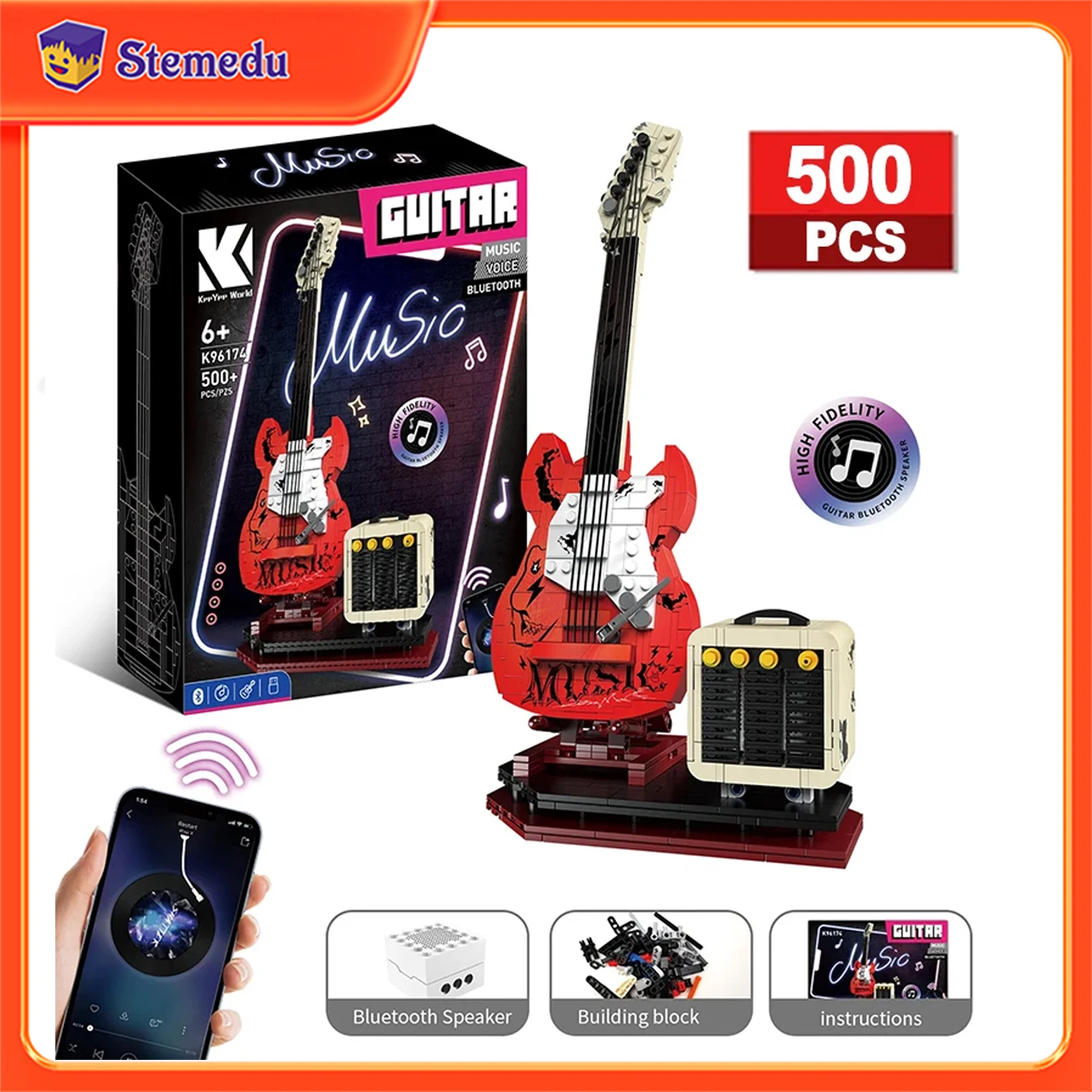 MOC Artist Guitar APP Control Строительные блоки Кирпичи Технические с Bluetooth Аудио USB Подарок Воспроизведение музыки Игрушки для взрослых Подарок Дети
MOC Artist Guitar APP Control Строительные блоки Кирпичи Технические с Bluetooth Аудио USB Подарок Воспроизведение музыки Игрушки для взрослых Подарок Дети