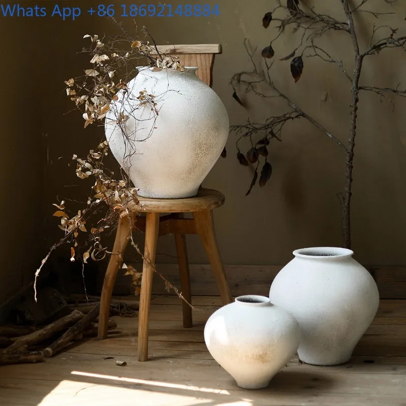 Vintage Ceramic Vase Chinese Style White Wabi-Sabi Decorative Pot Living Room Ceramic Flower Arrangement Ornament
Vintage Ceramic Vase Chinese Style White Wabi-Sabi Decorative Pot Living Room Ceramic Flower Arrangement Ornament