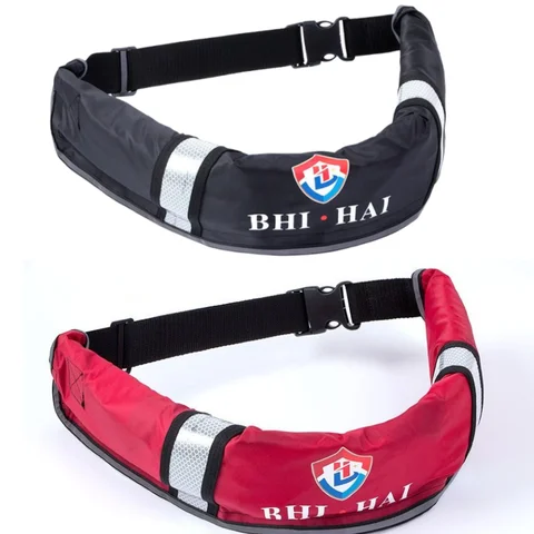 Reflective Automatic Fishing Waist Belt Type Safety Life Jacket Adult Inflatable Life Safety Belt Waist Bag for Boating 구명벨트