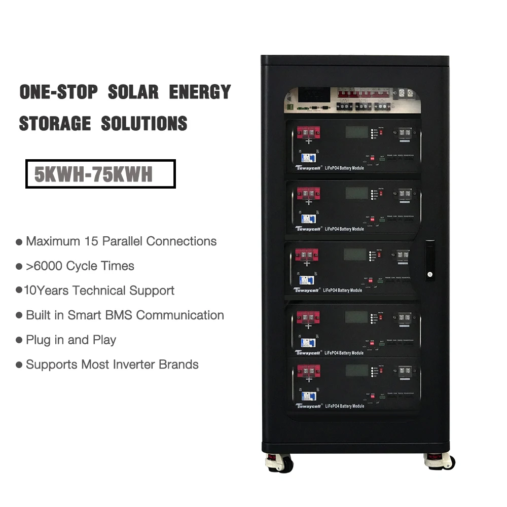 Tewaycell Stackable 4U 5U 100Ah 200Ah 25KWH Battery Pack Solar Energy Storage System 5.12KWH To 75KWH
Tewaycell Stackable 4U 5U 100Ah 200Ah 25KWH Battery Pack Solar Energy Storage System 5.12KWH To 75KWH