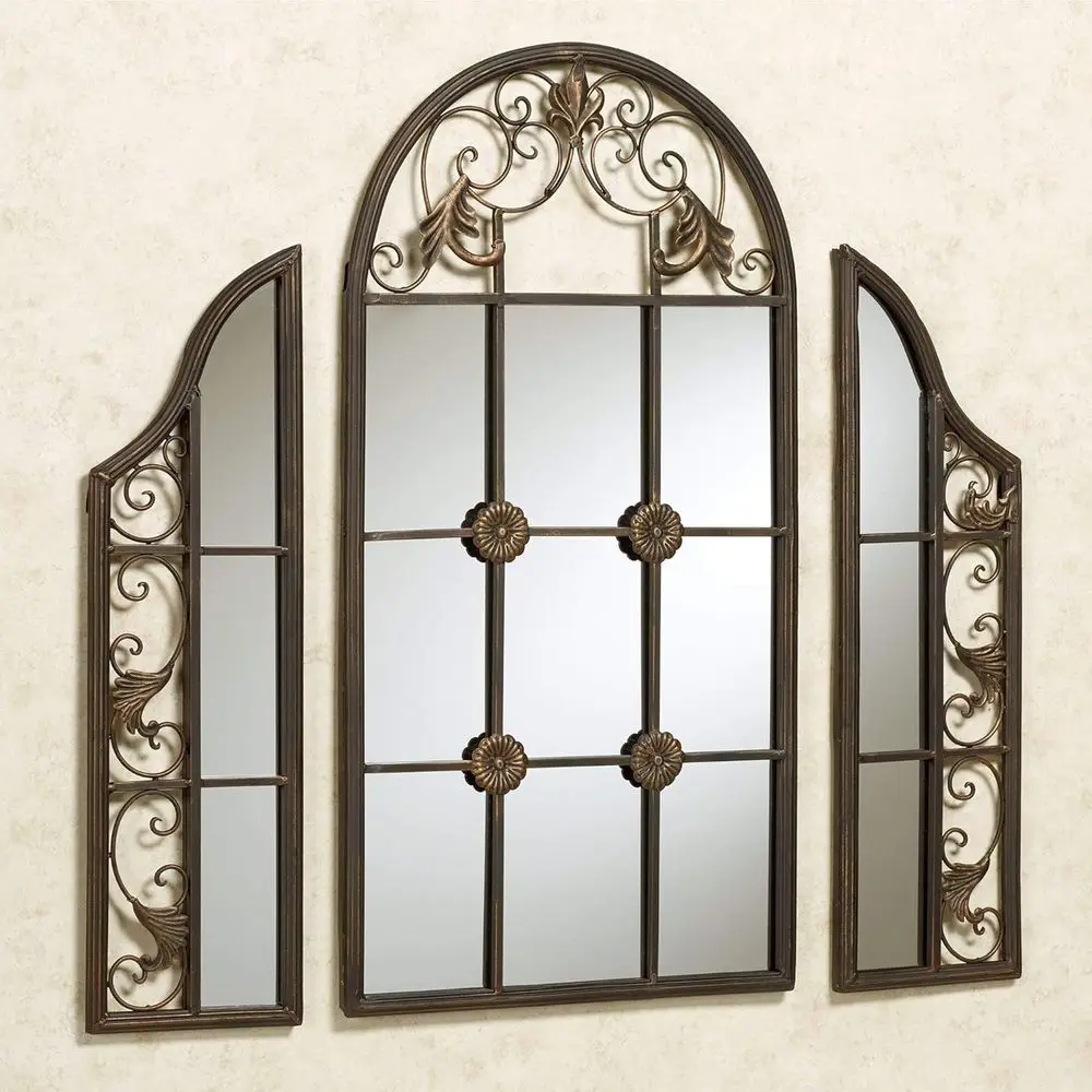 Hera Windowpane Style Wall Mirror Set - k Bronze - Arched Styling ing Glass or Bedroom, Living Room, Entryway, oyer, Oice - Swir
Hera Windowpane Style Wall Mirror Set - k Bronze - Arched Styling ing Glass or Bedroom, Living Room, Entryway, oyer, Oice - Swir
