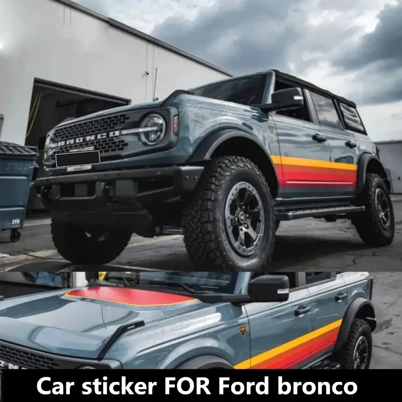 Автомобильная наклейка для Ford Bronco, аксессуары, внешний вид, аксессуары, линия талии, декоративная наклейка в цветную полоску
Автомобильная наклейка для Ford Bronco, аксессуары, внешний вид, аксессуары, линия талии, декоративная наклейка в цветную полоску