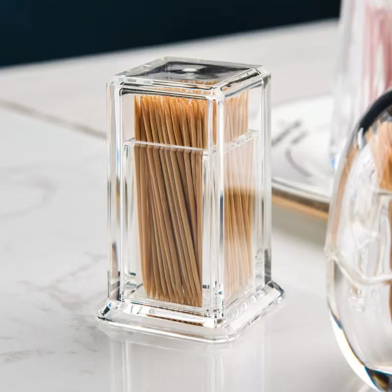 1pc Acrylic Toothpick Storage Box,Creative Toothpick Holder,High-end Transparent Toothpick Holder Rectangular Thickened Toothpic
1pc Acrylic Toothpick Storage Box,Creative Toothpick Holder,High-end Transparent Toothpick Holder Rectangular Thickened Toothpic