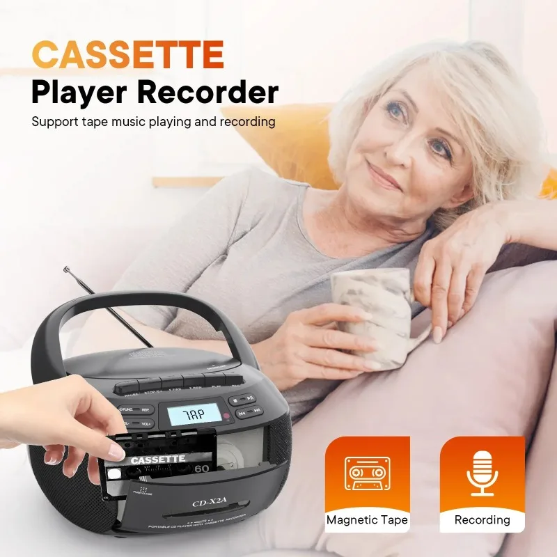 Multi-function CD player Bluetooth CD tape player MP3 FM/AM recorder cassette player
Multi-function CD player Bluetooth CD tape player MP3 FM/AM recorder cassette player