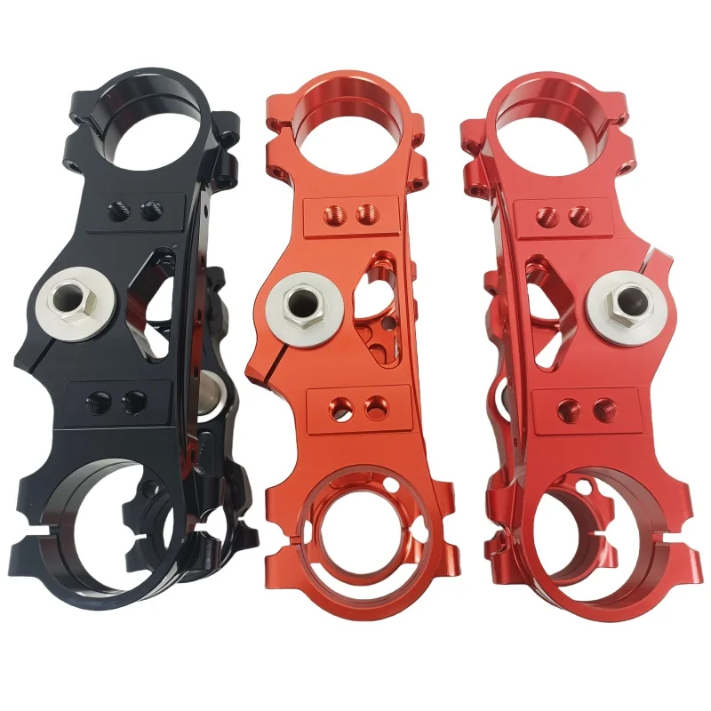 CNC Turning Milling Custom Service Aluminum Alloy Triple Tree Upper Top Clamp Fit for Motorcycle Parts
CNC Turning Milling Custom Service Aluminum Alloy Triple Tree Upper Top Clamp Fit for Motorcycle Parts