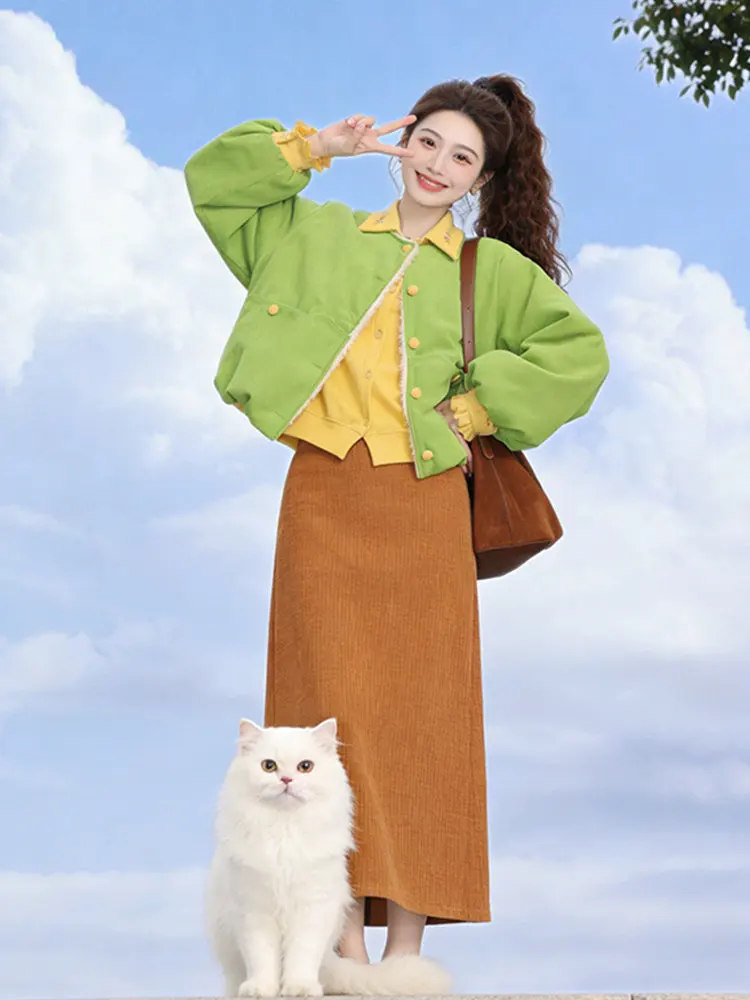 Ladies Thiened Casual down Cotton Jaet een Large Size Winter New Faion Design Warm Coat Korean Sle Loose Fit Cotton...
Ladies Thiened Casual down Cotton Jaet een Large Size Winter New Faion Design Warm Coat Korean Sle Loose Fit Cotton...