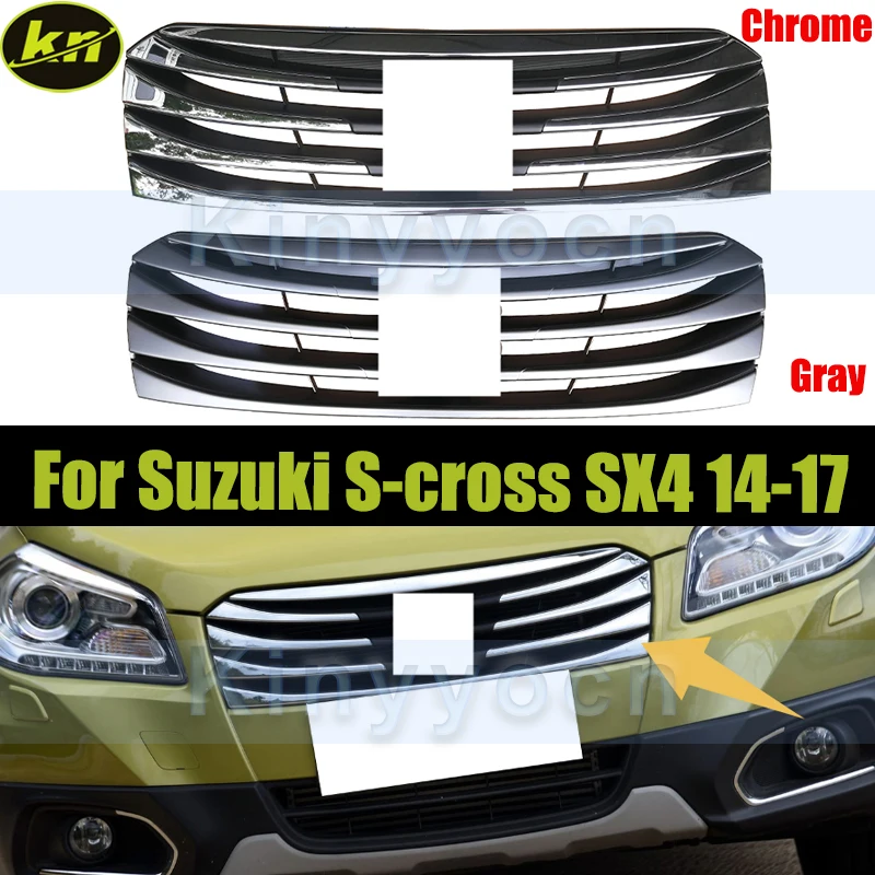 Решетка переднего бампера, маска радиатора для Suzuki S-cross SX4 2014 2015 2016 2017, сетчатая решетка переднего бампера автомобиля 
Решетка переднего бампера, маска радиатора для Suzuki S-cross SX4 2014 2015 2016 2017, сетчатая решетка переднего бампера автомобиля