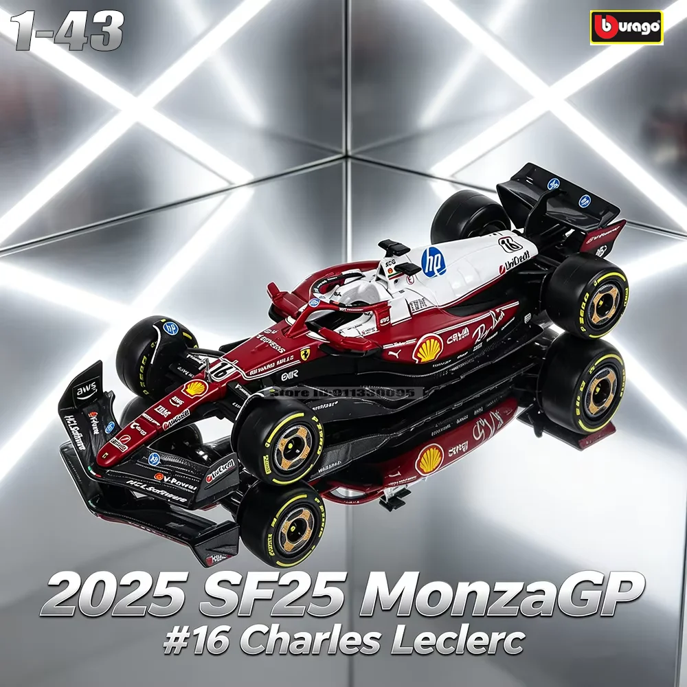 Bburago 1:43 Monza GP Italian Painting 2025 F1 Ferrari HP SF25 #16 Charles Leclerc #44 Lewis Hamilton car model alloy car toy
Bburago 1:43 Monza GP Italian Painting 2025 F1 Ferrari HP SF25 #16 Charles Leclerc #44 Lewis Hamilton car model alloy car toy
