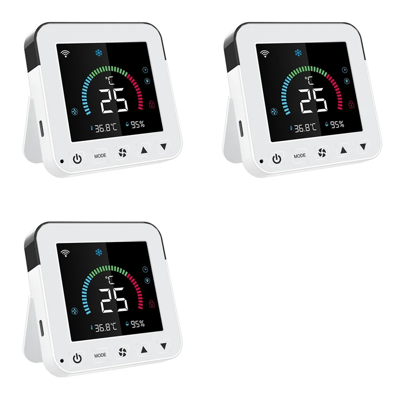 AB41-3X Tuya Smart Life New Wifi Thermostat DC5V Air Conditioner IR Remote Control Timer Temperature Humidity Sensor
AB41-3X Tuya Smart Life New Wifi Thermostat DC5V Air Conditioner IR Remote Control Timer Temperature Humidity Sensor