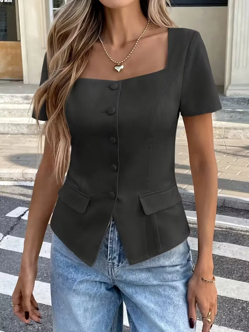 Женская элегантная блузка без рукавов — шикарные топы для офиса и вечеринки, структурированная неэластичная блузка-рубашка для женщин, повседневная и официальная
Женская элегантная блузка без рукавов — шикарные топы для офиса и вечеринки, структурированная неэластичная блузка-рубашка для женщин, повседневная и официальная