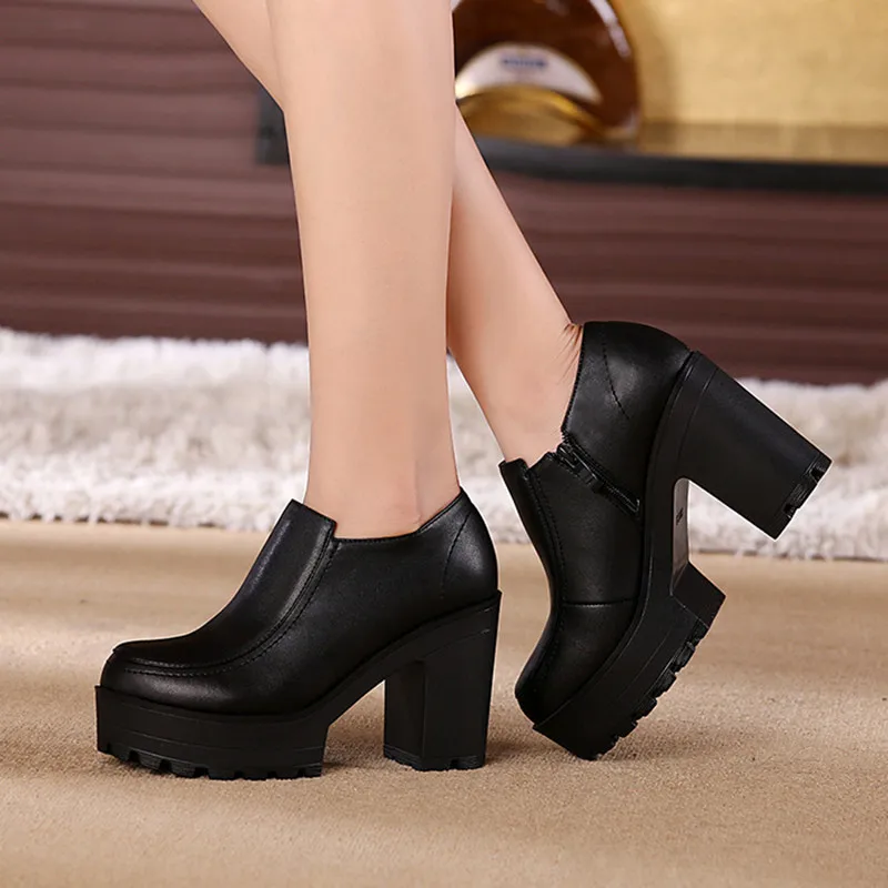 Quality Deep Mouth Black Shoes for Women High Heels Pumps Platform 2024 Spring Genuine Leather Shoes Ladies Block Heels Office
Quality Deep Mouth Black Shoes for Women High Heels Pumps Platform 2024 Spring Genuine Leather Shoes Ladies Block Heels Office