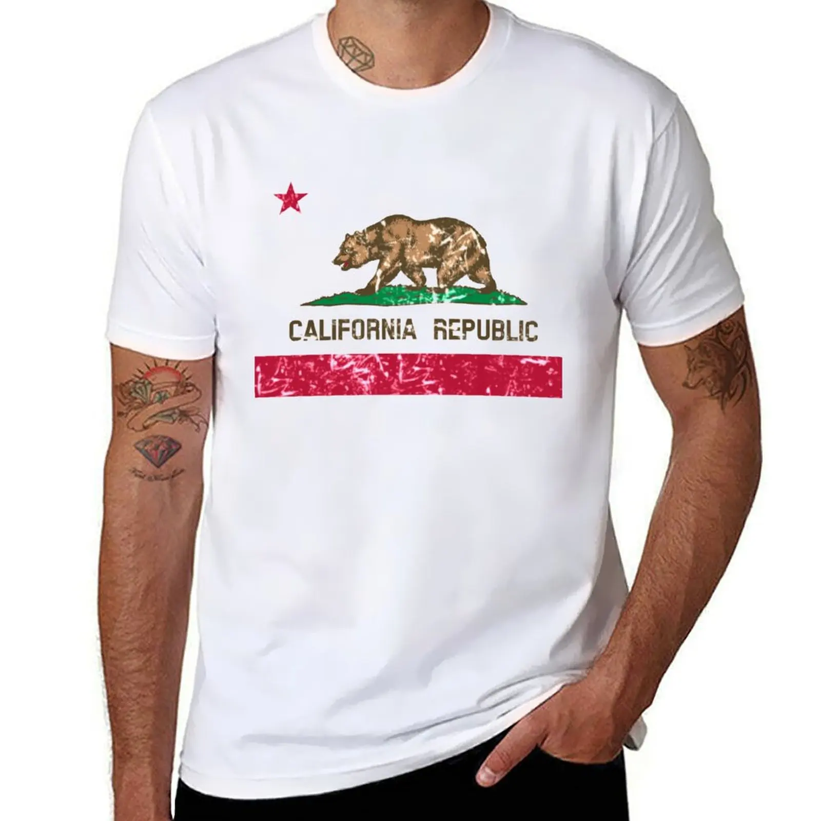 California Republic State Flag Distressed Vintage T-Shirt plus size tops sublime plus sizes Man t-shirt plain t shirts men
California Republic State Flag Distressed Vintage T-Shirt plus size tops sublime plus sizes Man t-shirt plain t shirts men
