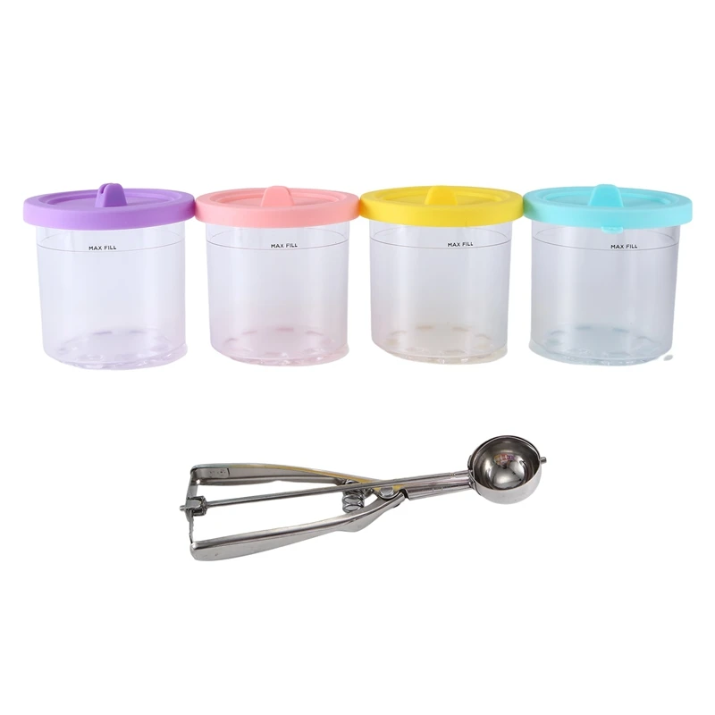 4 Pack For NINJA Ice Cream Pint Cups NC299AMZ NC300S Series Ice Cream Maker Replacement Storage Jars With Airtight Lids
4 Pack For NINJA Ice Cream Pint Cups NC299AMZ NC300S Series Ice Cream Maker Replacement Storage Jars With Airtight Lids