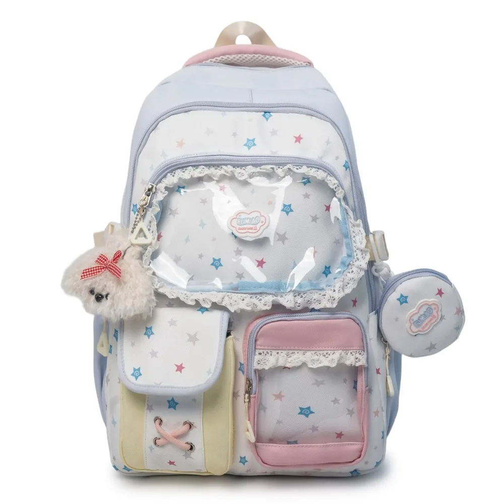 New with Pendent Cutecore Backpack Aesthetic JK Shoulder Bag Y2k Ita Bag Purse Daypack
New with Pendent Cutecore Backpack Aesthetic JK Shoulder Bag Y2k Ita Bag Purse Daypack