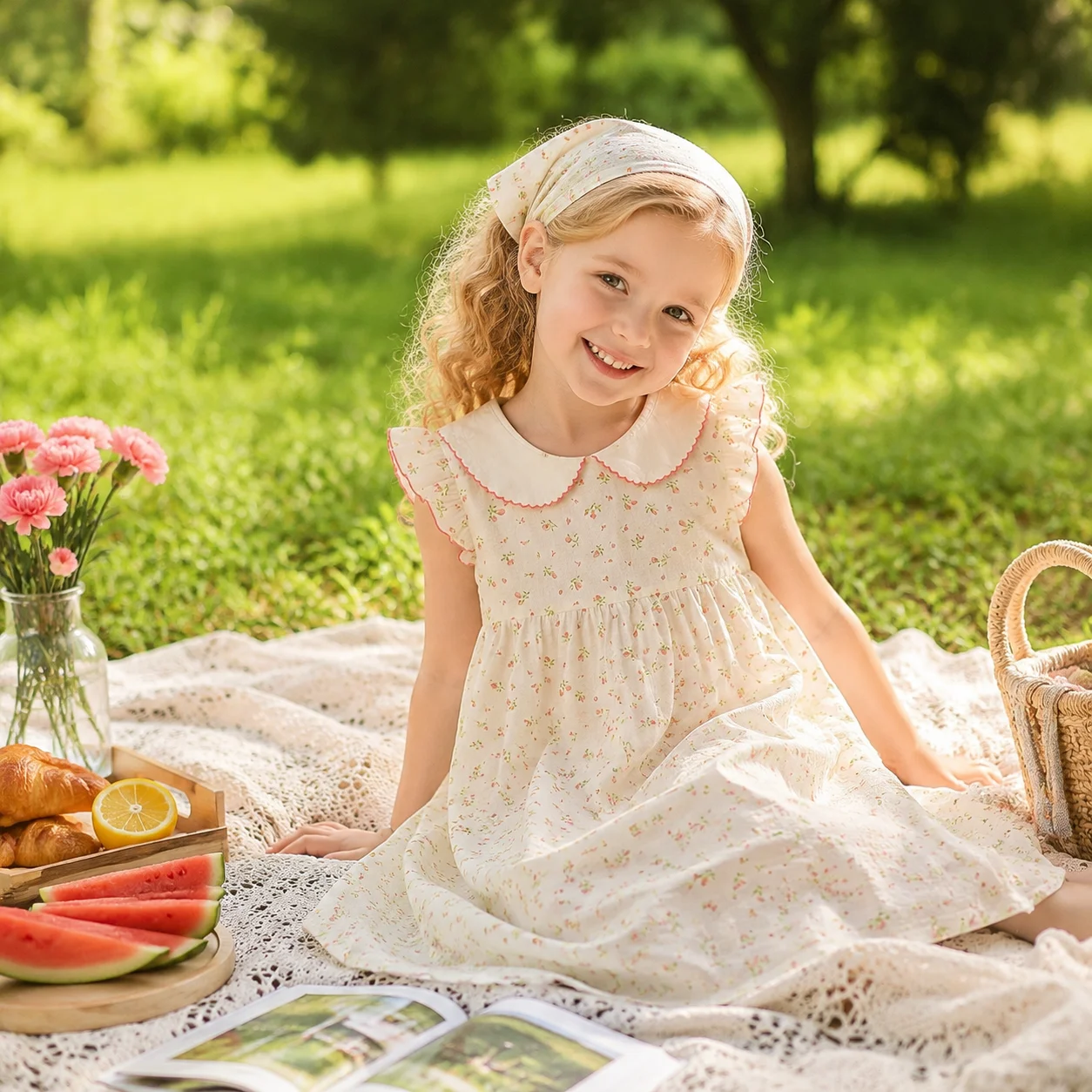 Girls White Dress Scallop Collar Floral Ruffle Sleeve Cotton Summer Toddler Kids Cute Elegant Party Wedding Flower Girl Gown
Girls White Dress Scallop Collar Floral Ruffle Sleeve Cotton Summer Toddler Kids Cute Elegant Party Wedding Flower Girl Gown