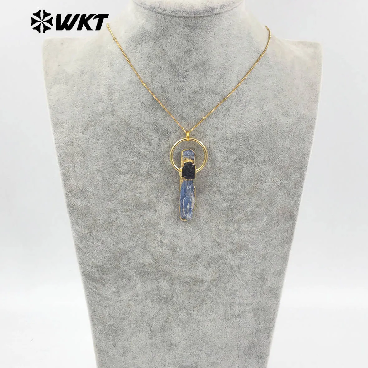 WT-N1471 натуральный материал синий кианит неправильной формы полый дизайн 18-каратное позолоченное ожерелье для женщин свитер ACC 
WT-N1471 натуральный материал синий кианит неправильной формы полый дизайн 18-каратное позолоченное ожерелье для женщин свитер ACC