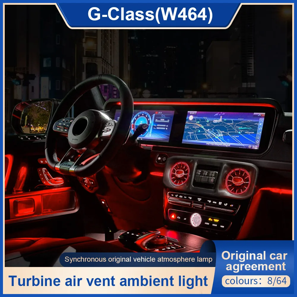 8/64 Colors Air Turbine Vent Ambient Light Vents Car Parts for Mercedes-Benz G-Class(W464) G350 G500 AMG G63 Colors 2018-2025
8/64 Colors Air Turbine Vent Ambient Light Vents Car Parts for Mercedes-Benz G-Class(W464) G350 G500 AMG G63 Colors 2018-2025