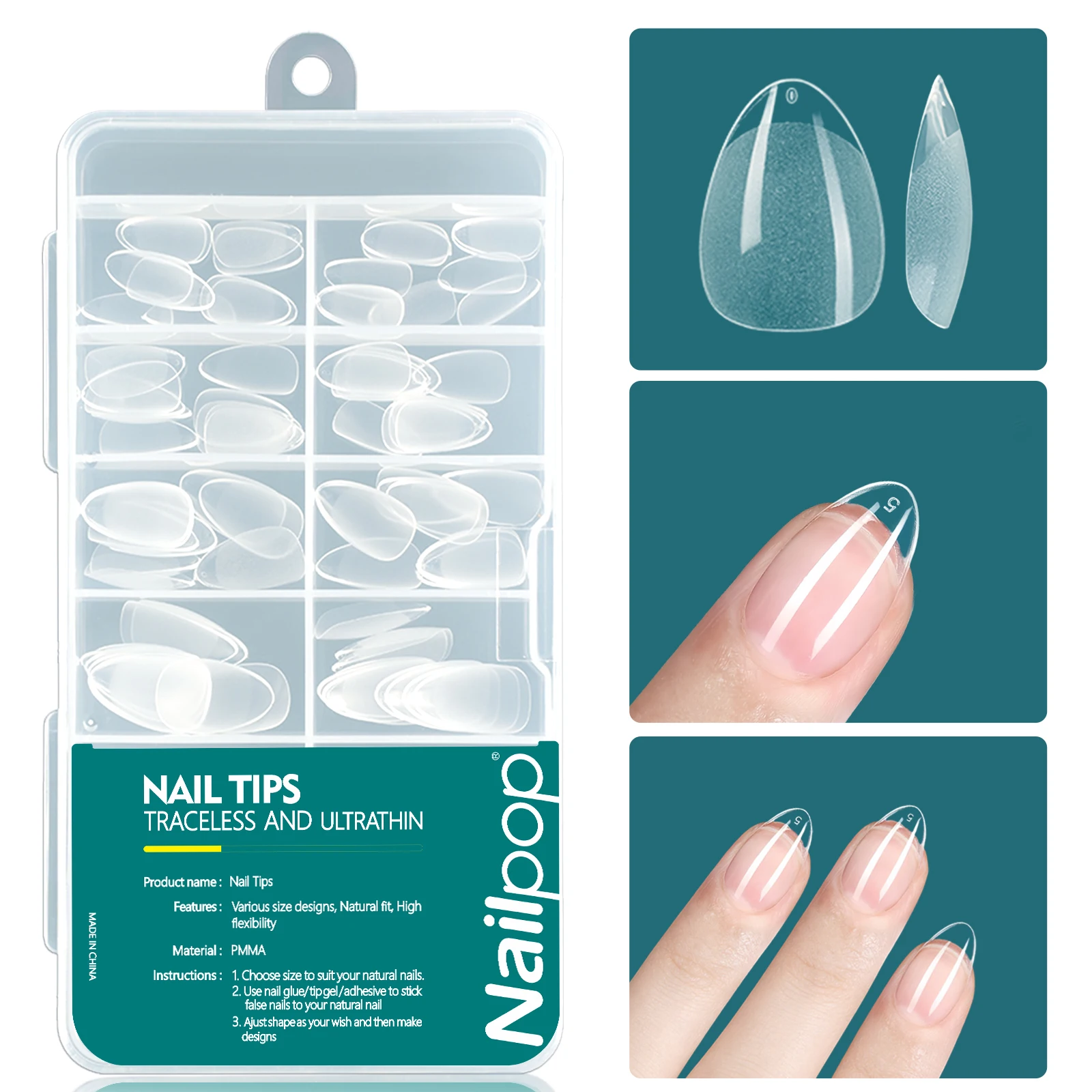 Nailpop Soft Gel Tips for Nails Acrylic Material Short Medium Length Artificial Nail Capsule Accessories and Tools 120pcs/box
Nailpop Soft Gel Tips for Nails Acrylic Material Short Medium Length Artificial Nail Capsule Accessories and Tools 120pcs/box
