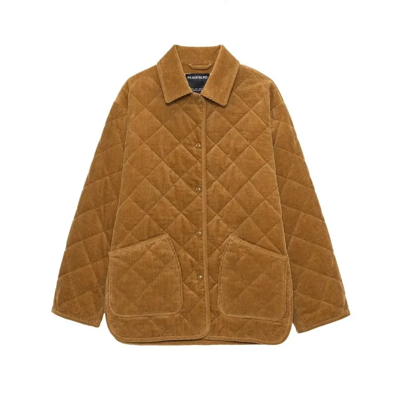 Autumn 2025 Women's Versatile Pure Cotton Corduroy Long Sve Jaet Outerwear Commute Sle Loose Fit Warmth Single Piece
Autumn 2025 Women's Versatile Pure Cotton Corduroy Long Sve Jaet Outerwear Commute Sle Loose Fit Warmth Single Piece
