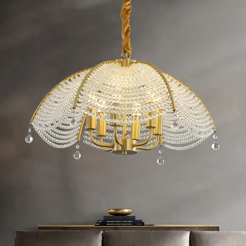 Nordic Art Decor Chandelier LED Crystal Lamp for Dining Room Living Room Kitchen Designer Umbrella-Shaped Hanging Light Fixture
Nordic Art Decor Chandelier LED Crystal Lamp for Dining Room Living Room Kitchen Designer Umbrella-Shaped Hanging Light Fixture