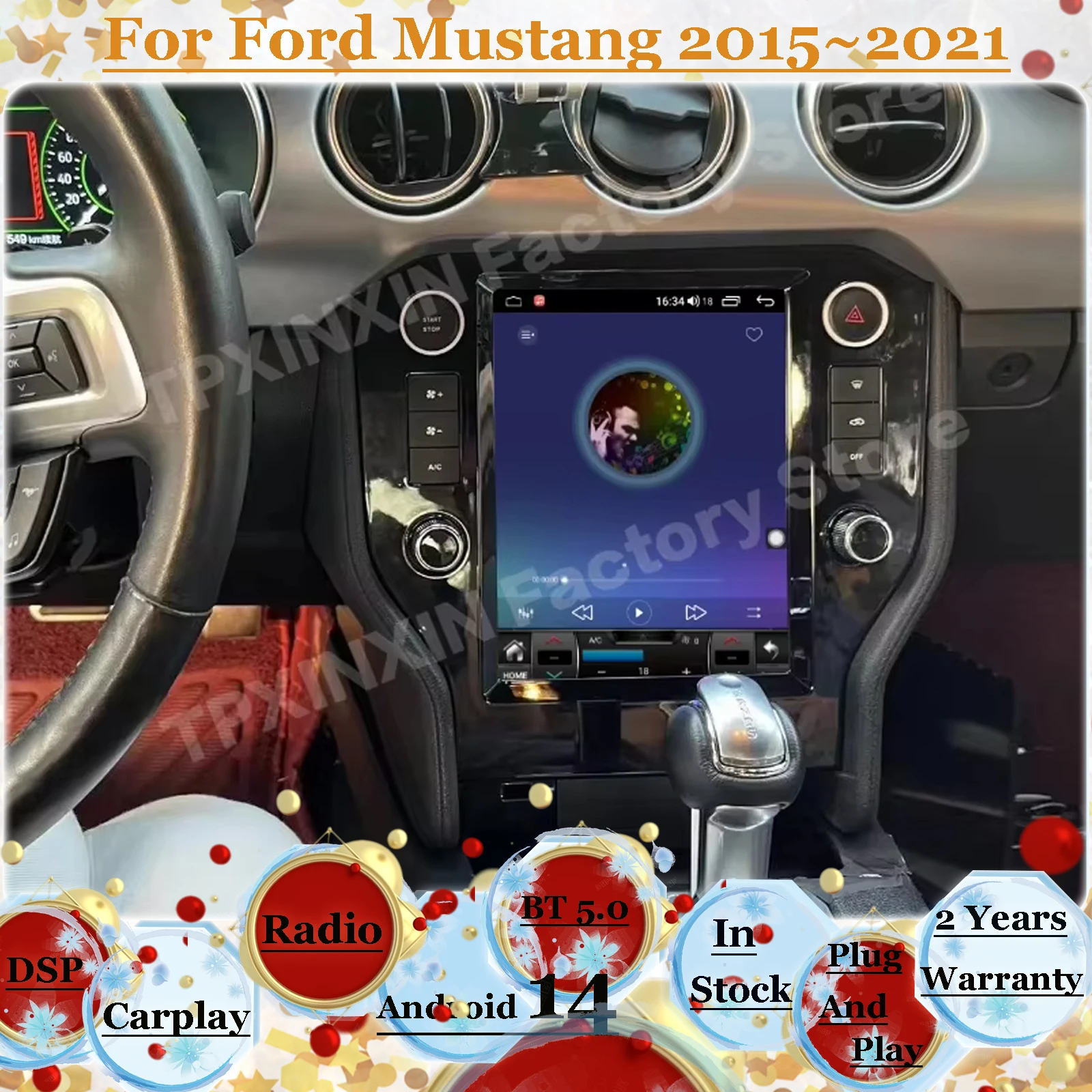 Android 14 Touch Screen Radio Receiver For Ford Mustang 2015 2016 2017 2018 2019 2020 2021 GPS Radio Player Video Head Unit
Android 14 Touch Screen Radio Receiver For Ford Mustang 2015 2016 2017 2018 2019 2020 2021 GPS Radio Player Video Head Unit