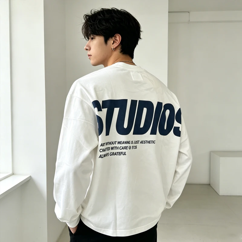 Fashion Letter Printed T-shirts High Quality Cotton Tshirt Men's / Women's Casual Long Sleeve Streetwear T Shirts
Fashion Letter Printed T-shirts High Quality Cotton Tshirt Men's / Women's Casual Long Sleeve Streetwear T Shirts
