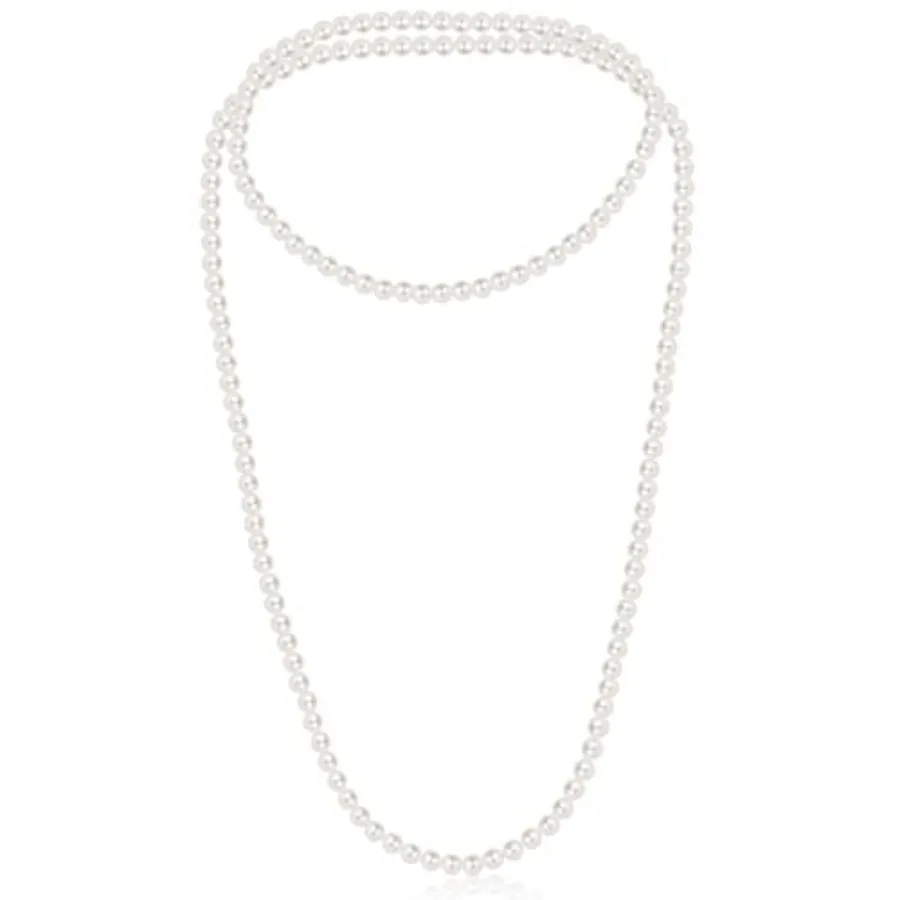 150cm Long Fake Pearl Necklace, 8mm Plastic Pearls Layered Choker for Women, Elegant Imitation Pearl Strand for Wedding, Hallow
150cm Long Fake Pearl Necklace, 8mm Plastic Pearls Layered Choker for Women, Elegant Imitation Pearl Strand for Wedding, Hallow