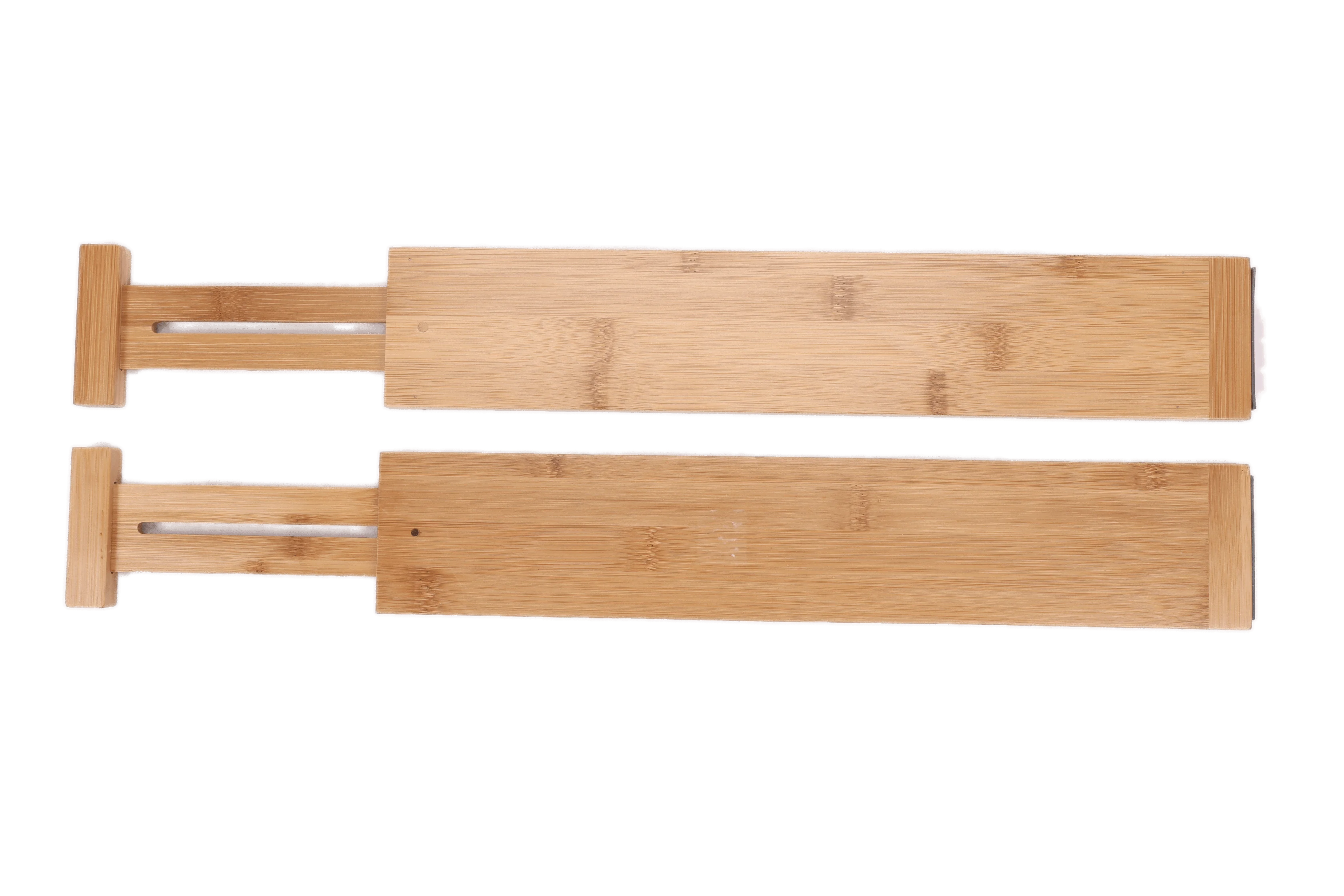 2PC Bamboo Kitchen Organizer Expandable Drawer Dividers, 17.5-22.8x0.59x3.1in
2PC Bamboo Kitchen Organizer Expandable Drawer Dividers, 17.5-22.8x0.59x3.1in