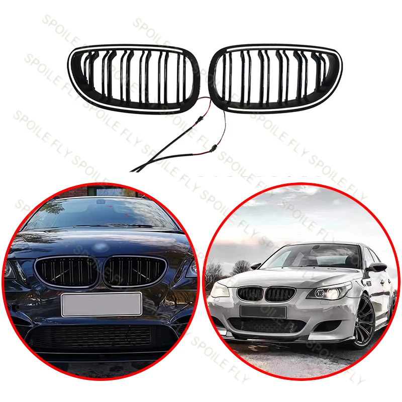 For BMW 5 Series E60 E61 M5 2003-2010 520i 535i 545i 550i Double Slat Front Kidney LED Light Grille Grill Tuning Accessories
For BMW 5 Series E60 E61 M5 2003-2010 520i 535i 545i 550i Double Slat Front Kidney LED Light Grille Grill Tuning Accessories