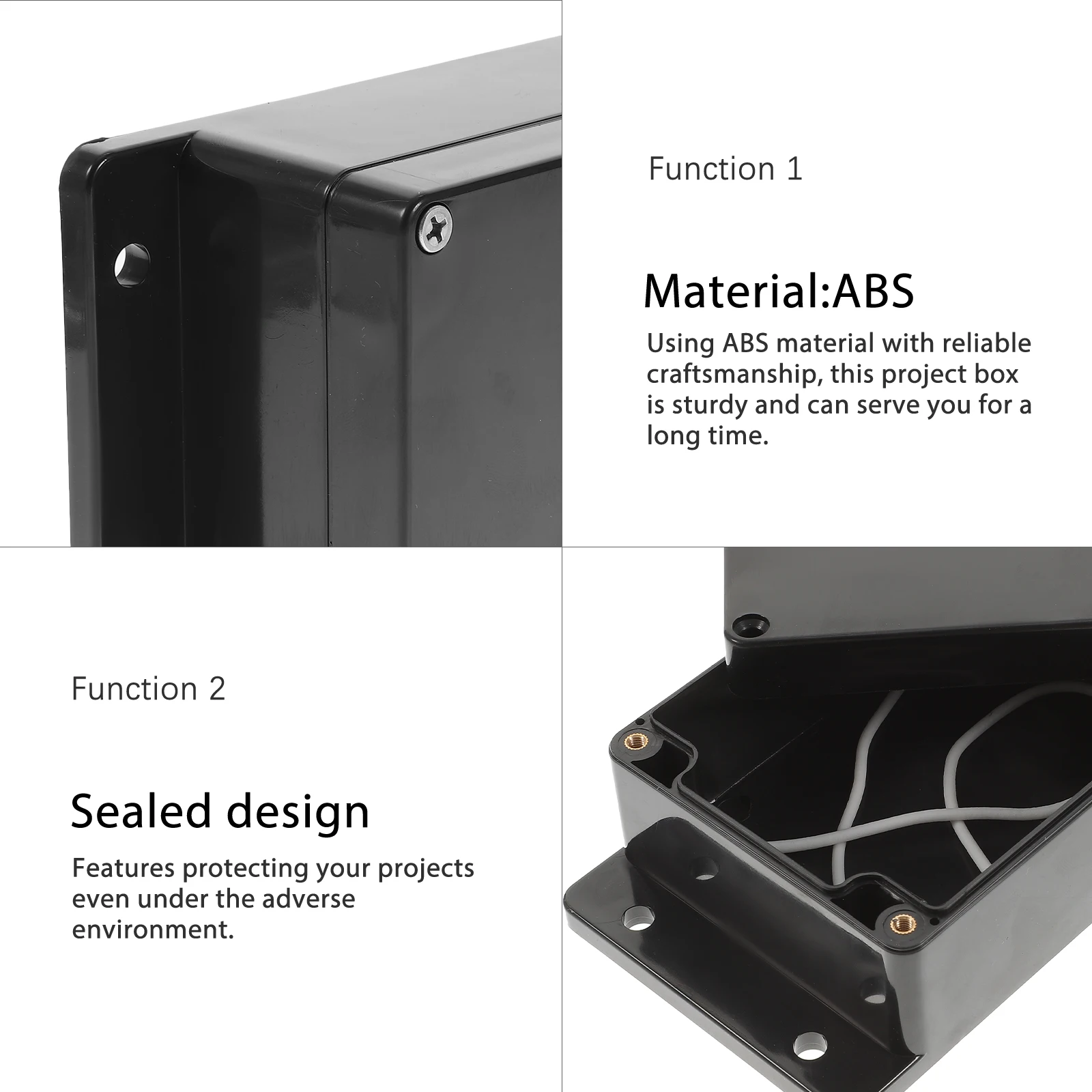Waterproof Junction Box Plastic Electrical Enclosure Outdoor Watertight Project Boxes Electronics ABS Impact Resistant Small
Waterproof Junction Box Plastic Electrical Enclosure Outdoor Watertight Project Boxes Electronics ABS Impact Resistant Small