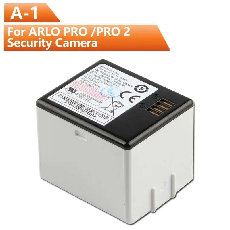 Сменный аккумулятор A-1 A-1B для камеры безопасности ARLO PRO/PRO 2 VMA4400 VMS4230P NETGEAR, аккумулятор 2440 мАч
Сменный аккумулятор A-1 A-1B для камеры безопасности ARLO PRO/PRO 2 VMA4400 VMS4230P NETGEAR, аккумулятор 2440 мАч