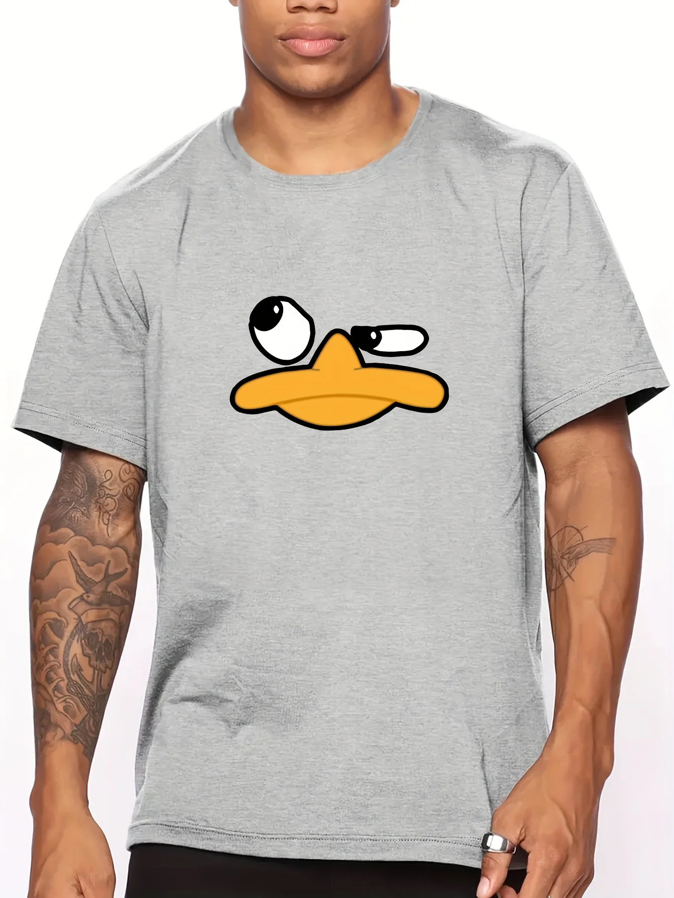 Fun Duck Print T-shirt - Unique and Humorous Design, Soft Cotton, Comfortable Round Neck
Fun Duck Print T-shirt - Unique and Humorous Design, Soft Cotton, Comfortable Round Neck