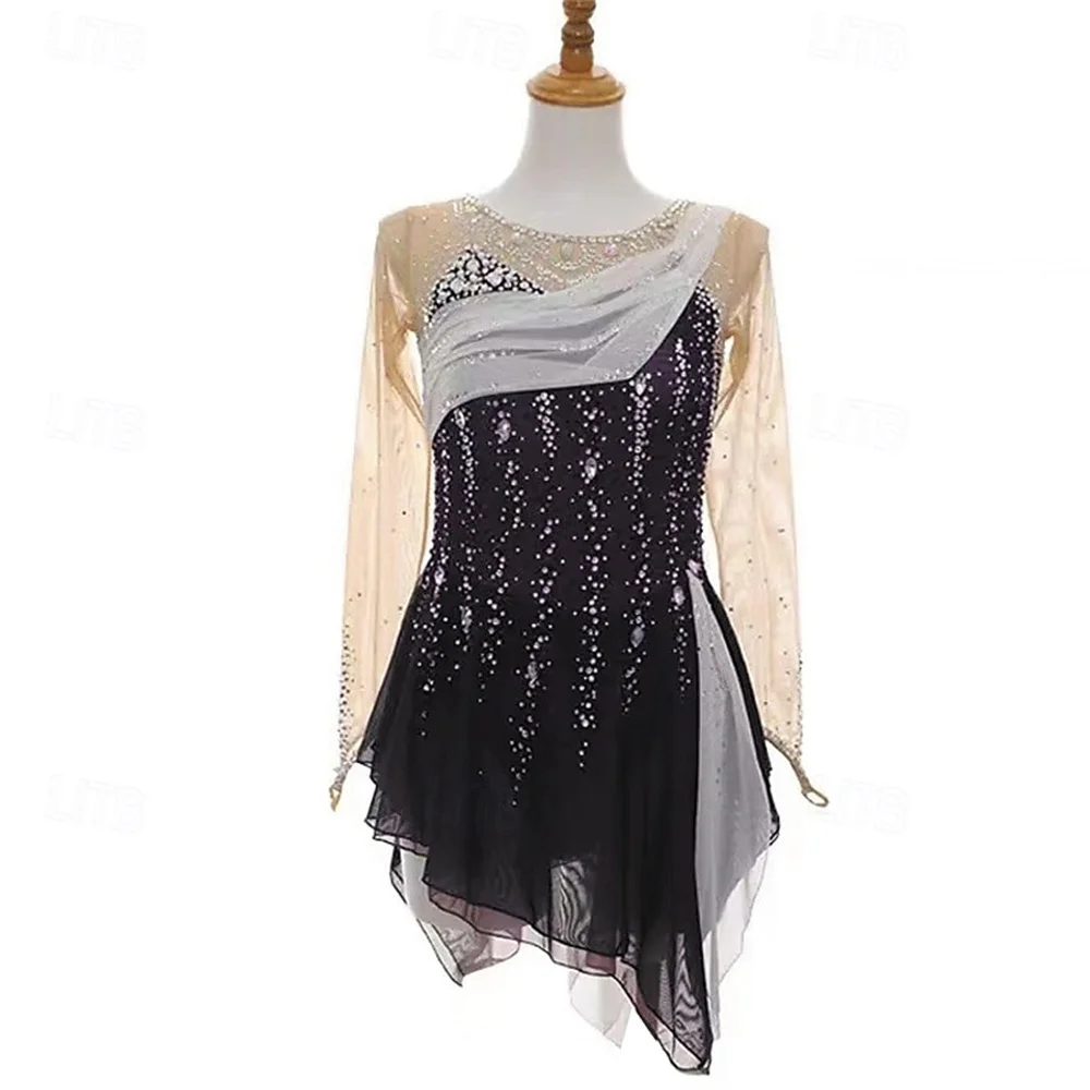 Figure Skating Dress Girls' Patchwork Thumbhole Mesh Spandex Stretchy Training Practice Professional Skating Wear Thermal Warm
Figure Skating Dress Girls' Patchwork Thumbhole Mesh Spandex Stretchy Training Practice Professional Skating Wear Thermal Warm