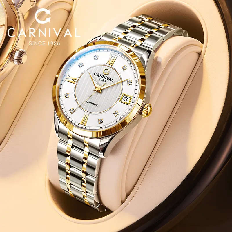 Carnival Luxury MIYOTA Movement Mechanical Watch for Women 316L Stainless Steel Waterproof Fashion Women Calendar Sapphire Watch
Carnival Luxury MIYOTA Movement Mechanical Watch for Women 316L Stainless Steel Waterproof Fashion Women Calendar Sapphire Watch