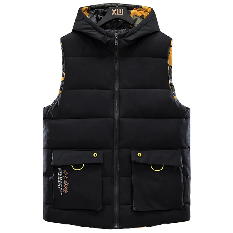 Autumn Winter Men's Vest Wear on Both Sides Plus Size XL-5XL Waistcoat Men Camouflage Sleeveless Jackets Warm Parkas Big Pocket
Autumn Winter Men's Vest Wear on Both Sides Plus Size XL-5XL Waistcoat Men Camouflage Sleeveless Jackets Warm Parkas Big Pocket